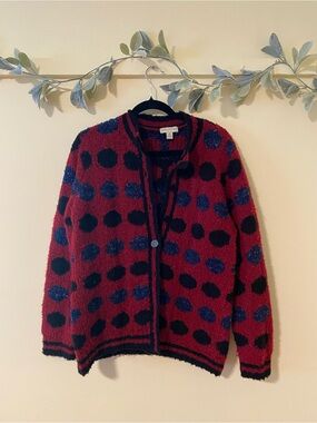 Vintage Appleseeds Polka Dot Cardigan